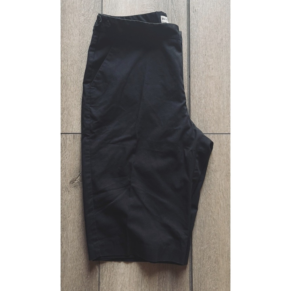 Bamboo Traders Black Flat Front Cropped Capri Pants Cotton/Spandex  Size 12 - Picture 6 of 6